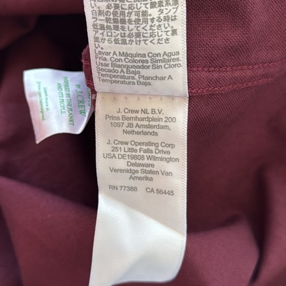 Men’s J Crew Factory Burgundy Garment Dyed Oxford Shirt. Size XXL. NWT - Picture 11 of 12